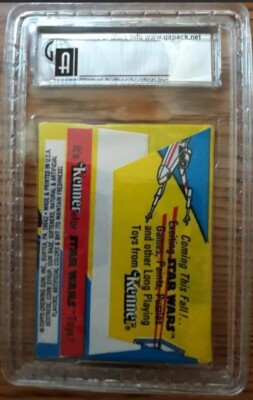 1977 STAR WARS 正規ライセンス紙袋 ユーガリ社製 販促用 1977 Star Wars Unopened Topps Wax Pack, 2nd Series, GAI Grade 9