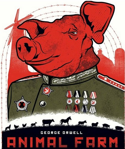 Camiseta Animal Farm George Orwell Ash, Caqui, Blanca, Amarilla Pequeña -3X. Envío Gratuito EE. UU. - Imagen 2 de 8