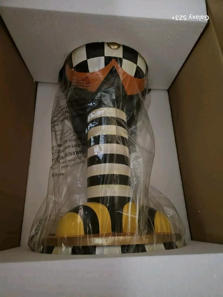 RARE MACKENZIE CHILDS BOO BUTLER TROPHY COURTLY CHECK HALLOWEEN FALL ...