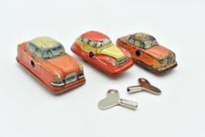 Western Germany Tin Toys - 1950's TIN TOY SET OF 3, Wind-Up Cars, WITH 2 KEYS 