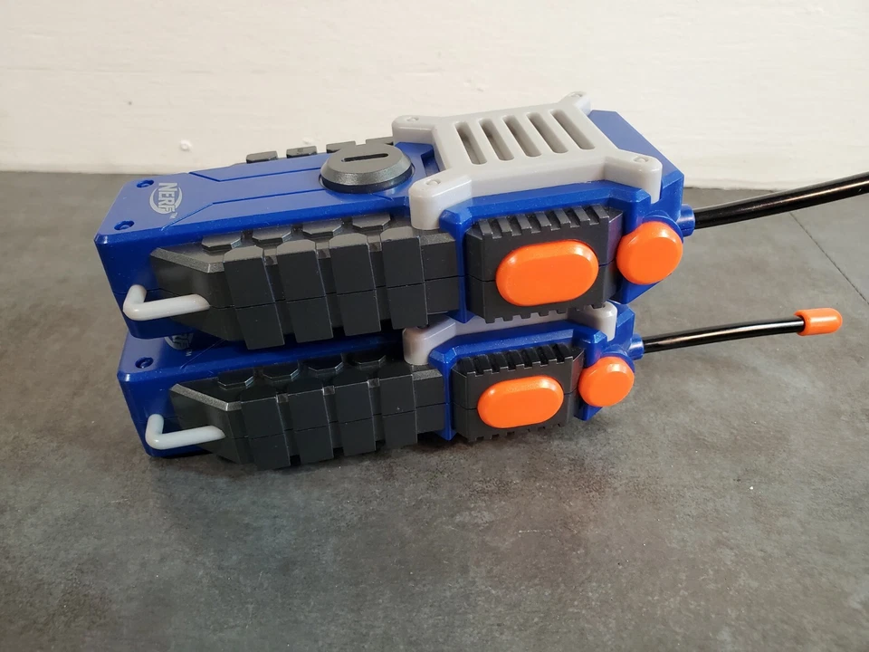 Nerf Walkie Talkie Kids Two Way Radio Handheld Blue Hasbro 2016 Set of 2 Tested - Image 3 of 4