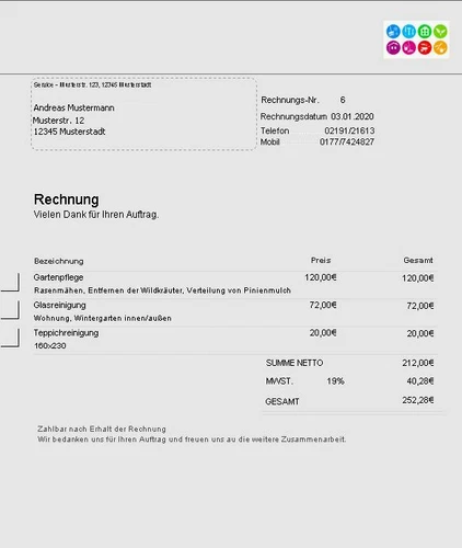 Rechnungs-Software Handwerker Gewerbe Rechnungsprogramm Kleinunternehmen Win Mac - Bild 13 von 18