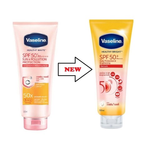 4 x 300 ml: Vaseline Healthy White Sun + Schadstoffschutz Serum LSF50 PA++++ - Bild 3 von 12
