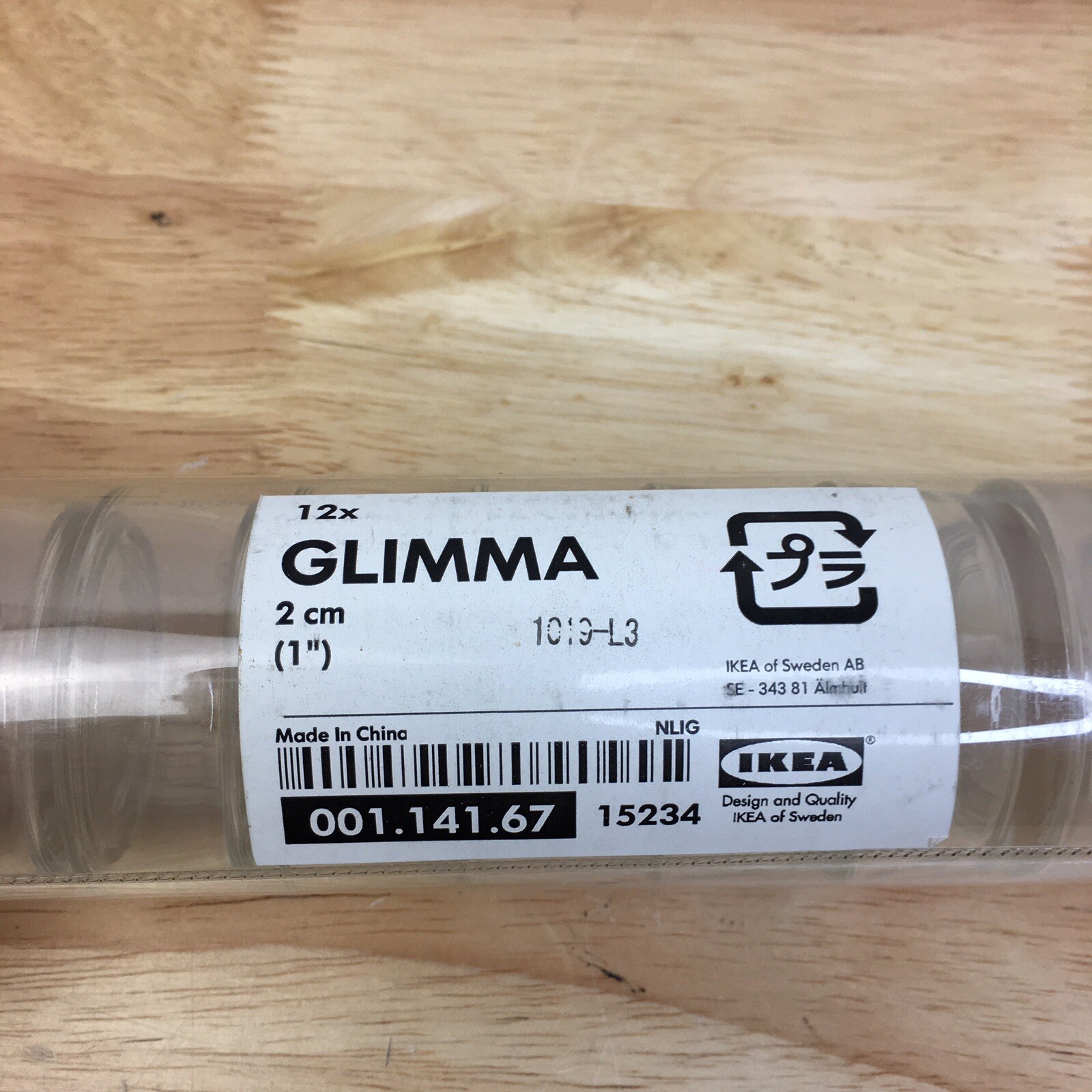 IKEA Glimma Clear Glass Tea Light  Candle Holder Set of 12 -1 Inch 001.141.67