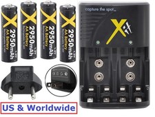 US  Worldwide Travel Quick Charger  4AA Battery For Kodak Pixpro AZ251 FZ41