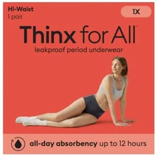 Thinx for All Women's Everyday Comfort 12 Hour Leakproof Underwear New In Box