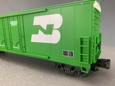 O Gauge MTH 20-90014E Burlington Northern 50  Double Door Plug Boxcar O1050