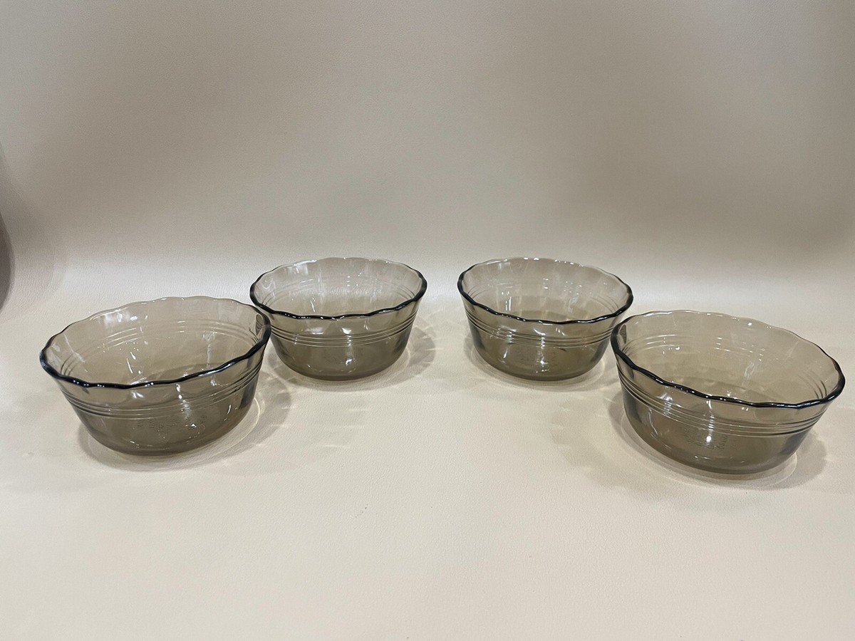 Vintage Corning Pyrex Brown Glass Custard Cups Mini Bowls 463 - Main Image