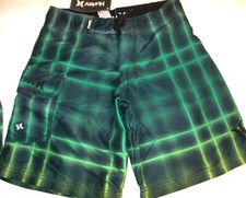 NEW Hurley sz 16 green board boardshorts boys youth swim trunks shorts swimsuit