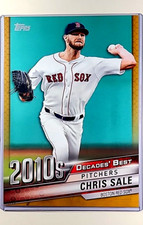 2020 Topps Decade's Best Series 2 5x7 7x5 Gold #DB-96 Chris Sale /10 Red Sox