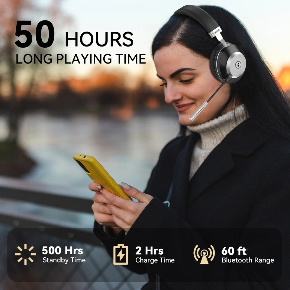 Auriculares Inalámbricos Micrófono USB Dongle Auriculares Bluetooth para PC/Celular Foto 2 de 4