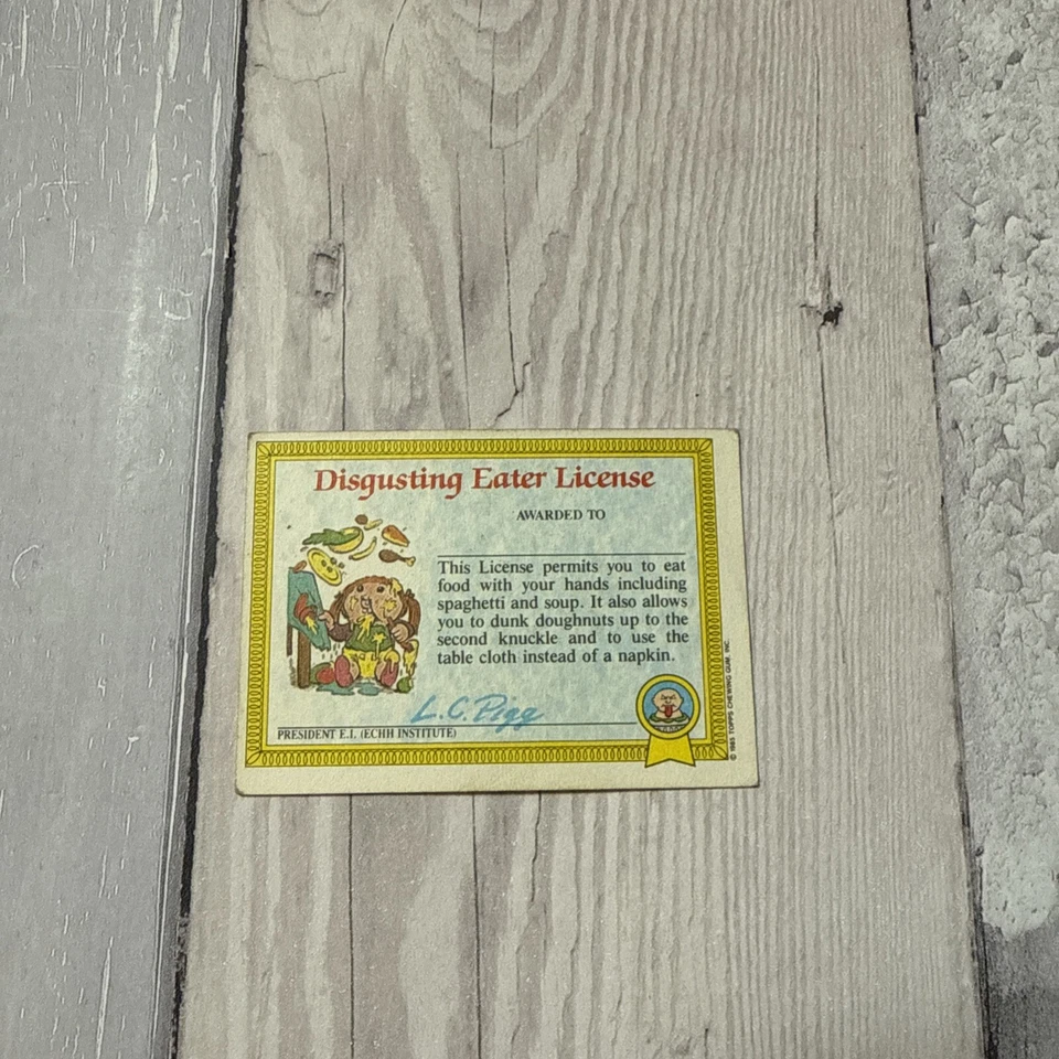 Garbage Pail Kids Card UK Mini Version Series 1 2" X 3" Lizard Liz 38b ID:88877 - Image 2 of 2