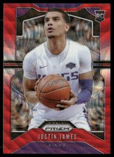 Justin James 2019-20 Panini Prizm Ruby Wave #295 Sacramento Kings
