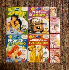 DISNEY EDUCATIONAL FUN PAK WORKBOOKS FLASHCARDS CRAYONS - ALL NEW