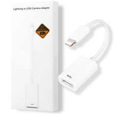 For iPhone 11 Pro Max XS XR X 8 7 6s Plus 5S SE 1st 2nd USB OTG Adapter-White
