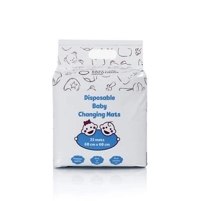 EASY CARE SOLUTIONS Easycare Solutions Disposable Baby Changing Mats- 60 x 60 cm - 2 packs of 25