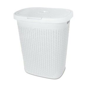 Superio Laundry Hamper Palm Luxe Collection 1 4 Bushel White 810541005262 Ebay