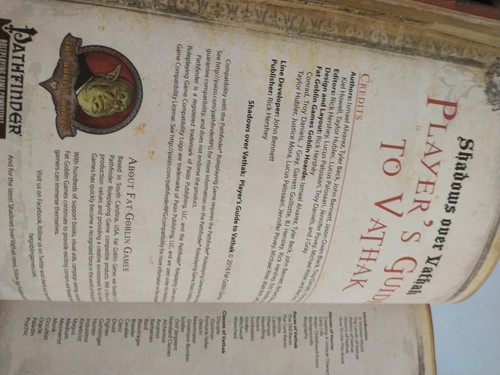 Fat Goblin Pathfinder Shadows Over Vathak - Player's Guide to Vathak EX - Picture 5 of 6