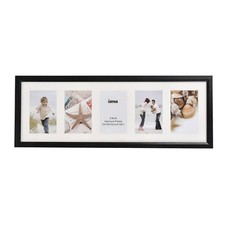 Multi Aperture Photo Picture Frames Holds 3 or 5 Photos White or Black For Gift