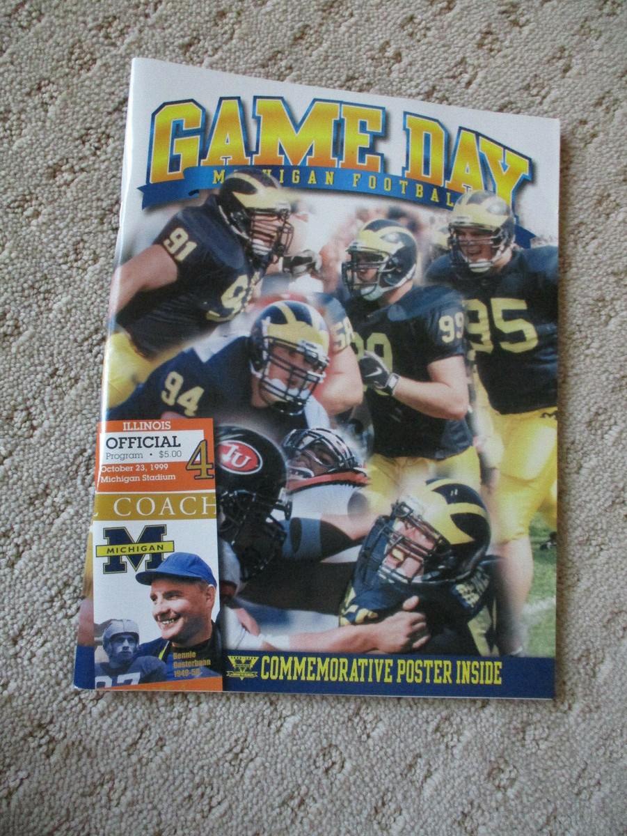 1999 University of Michigan vs Illinois Football Program Tom Brady