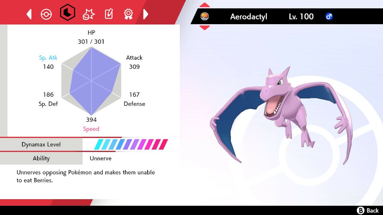 Aerodactyl max HP for all levels - Pokemon Go