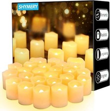12 Pack Flameless LED Tea Lights, Battery Operated for Wedding/Party Decor"