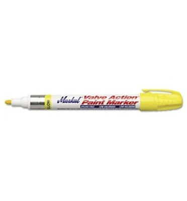 NEW LACO Markal 96821 Box of 12 Yellow Valve Action Liquid Paint Marker Made USA