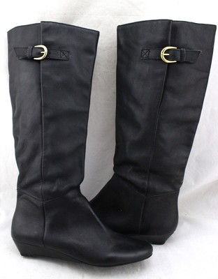 steven by steve madden intyce leather slouch buckle boot