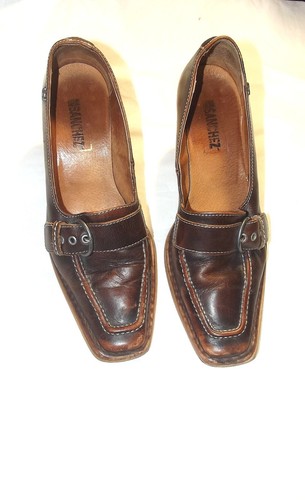 Joe Sanchez Damenschuhe braun mit Absatz 7 cm Leder Schnalle Größe EU 38 - Bild 6 von 12