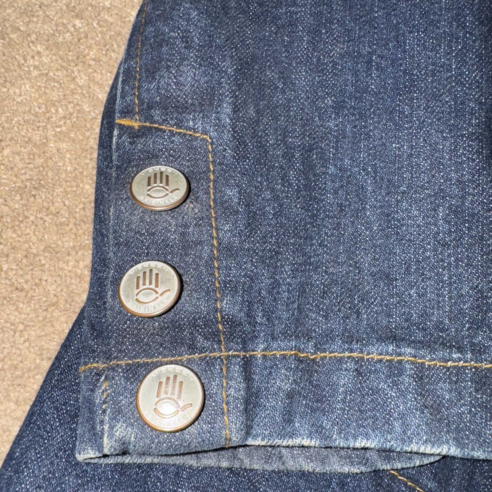 Y2K Miskeen Original Denim Blazer Jacket Size 4XL image 6