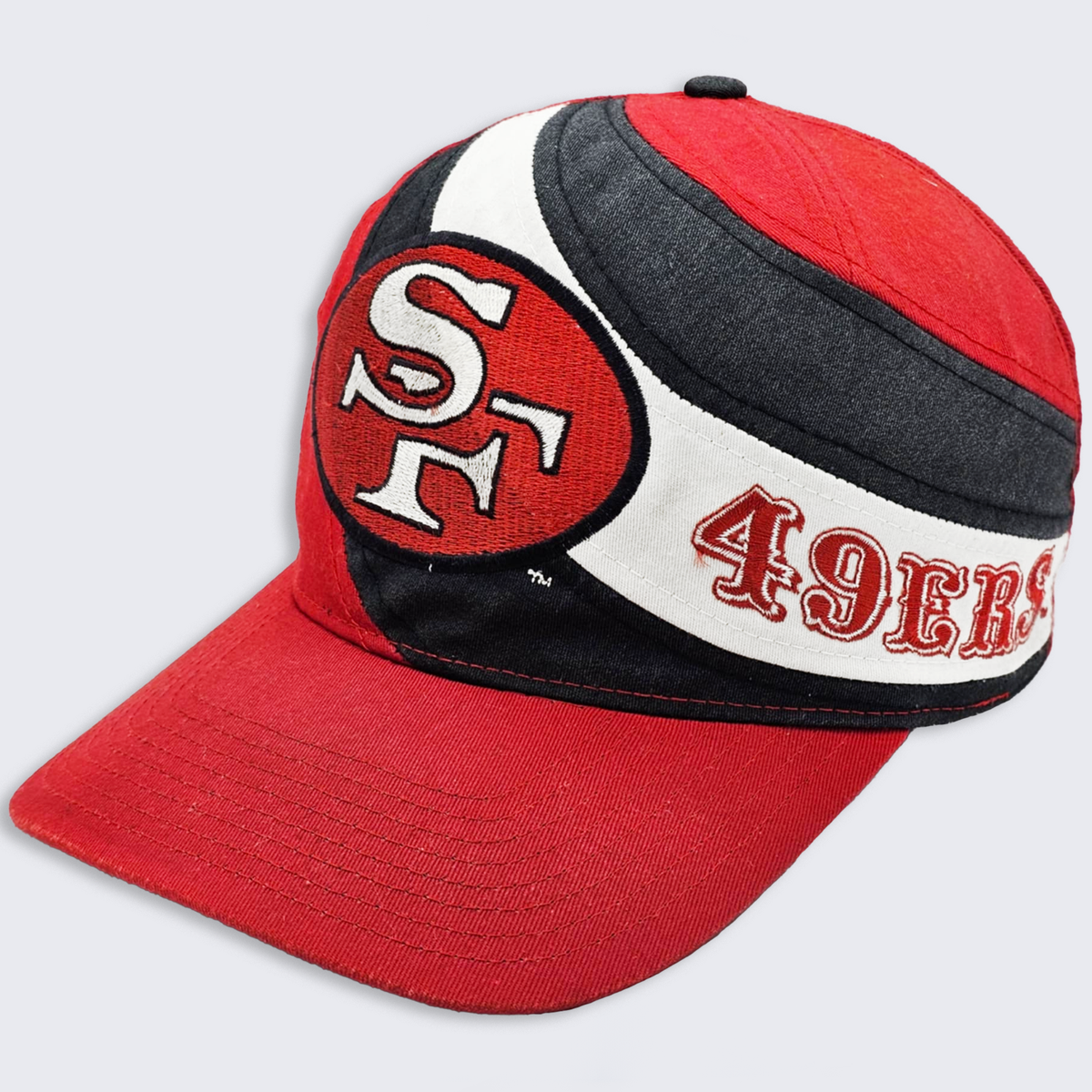 San Francisco 49ers Vintage 90s Eastport Snapback Hat - Red Color