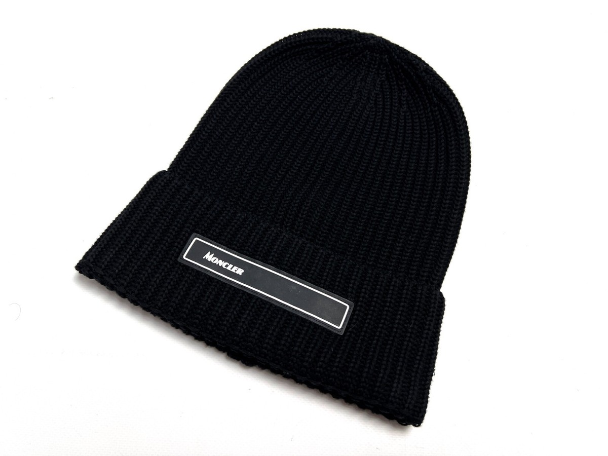 MONCLER ブラック ニット帽 BERRETTO HAT MONCLER - KNIT CAP （ブラック） ニット帽 | 4.444glad