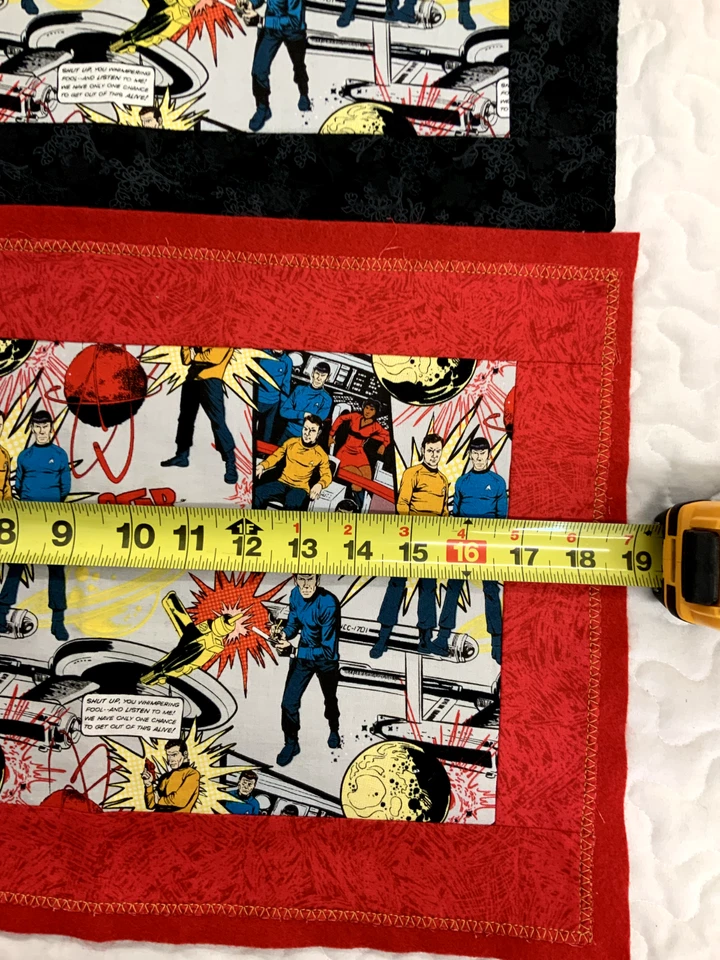 Lot 2 Vintage Star Trek table placemats handmade 18x13 - Image 4 of 4