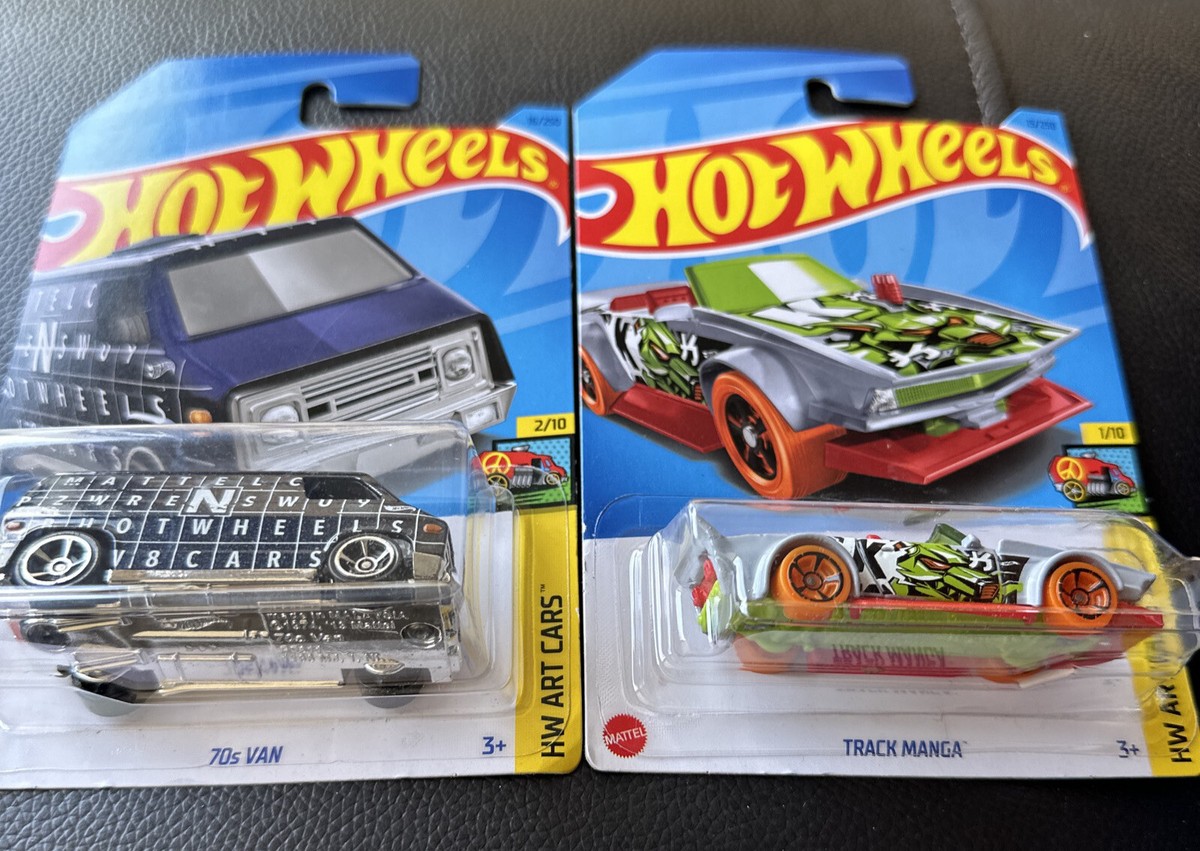 Hot Wheels Black Scrabble 70s Van 1:64 Diecast HW Art Cars And