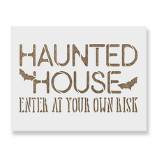 Haunted House Bats Stencil - Reusable Stencils for DIY Projects