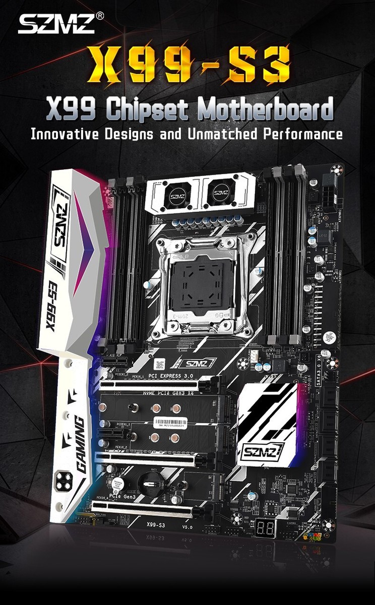 SZMZ X99 S3 Motherboard Support DDR4 Memory CPU 256G LGA 2011-3