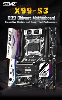 SZMZ X99 S3 Motherboard Support DDR4 Memory CPU 256G LGA 2011-3