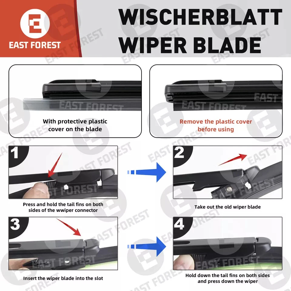 28"&21"&12" Set of 3 Wiper Blades For X164 2010-2012 Mercedes-Benz GL350 Quality - Изображение 4 из 4
