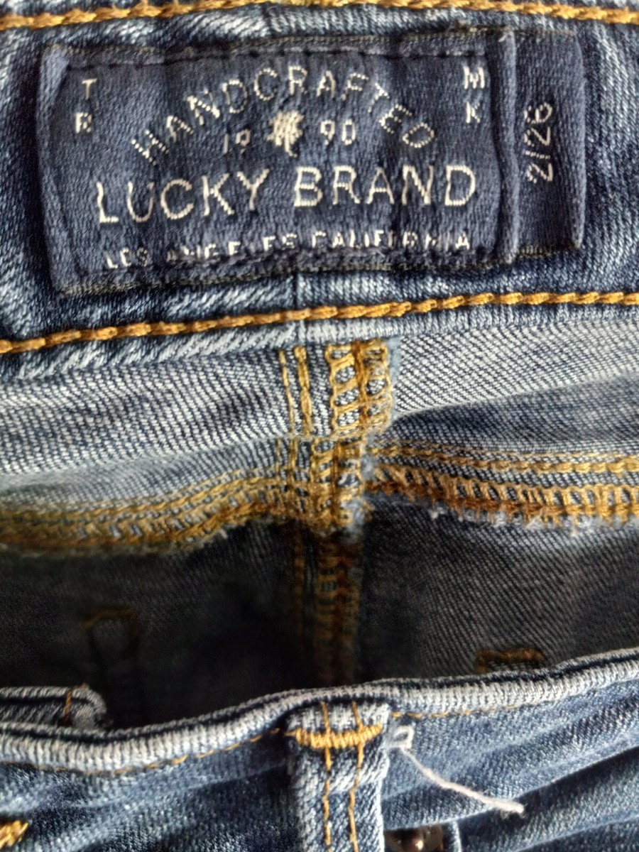 Lucky Brand Jeans Woman's 2/26 Lolita Boot Blue Stretch Dark Wash