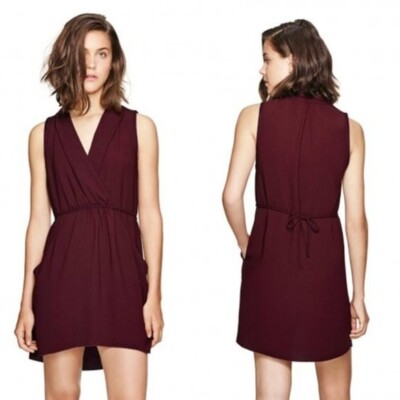 what color shoes burgundy dress Magenta Viscose-Linen Cardigan Dress – La Garçonne