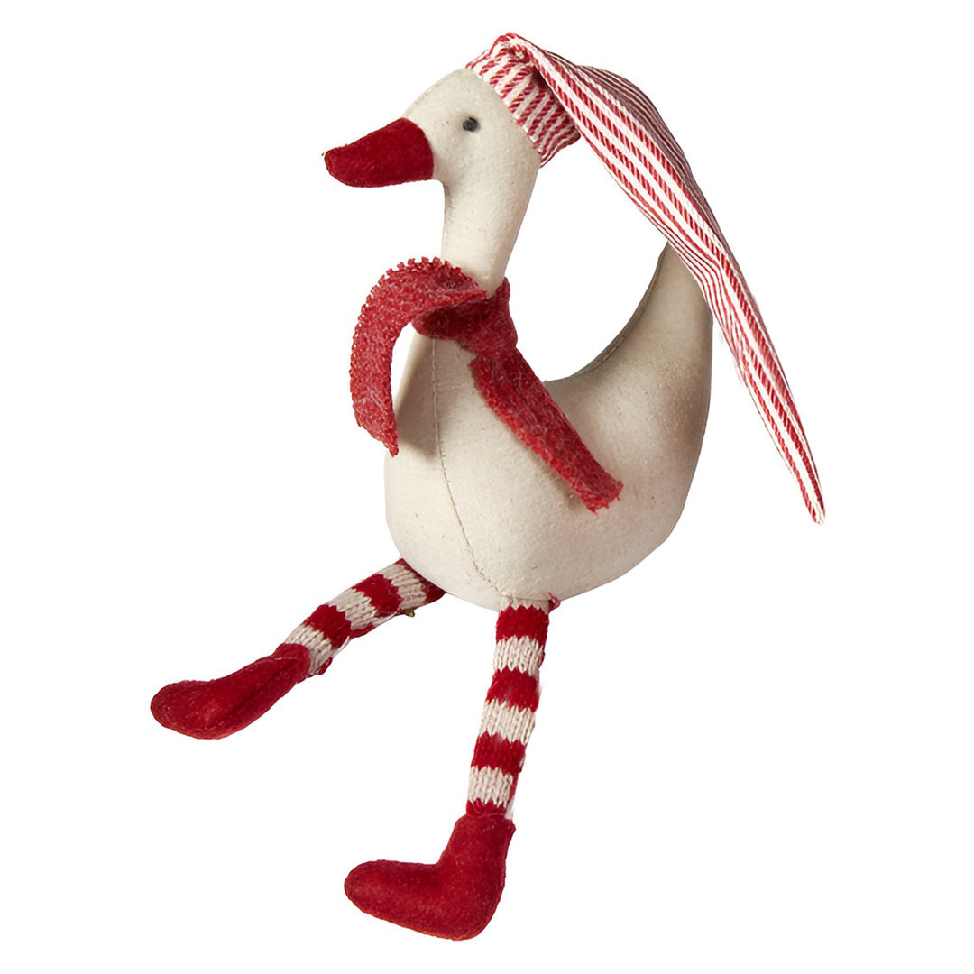 Gytha Gans mit gestreifter Mütze, 21 cm Nisse Skandinavisch ... Gytha Gans mit gestreifter Mütze, 21 cm Nisse Skandinavisch ...