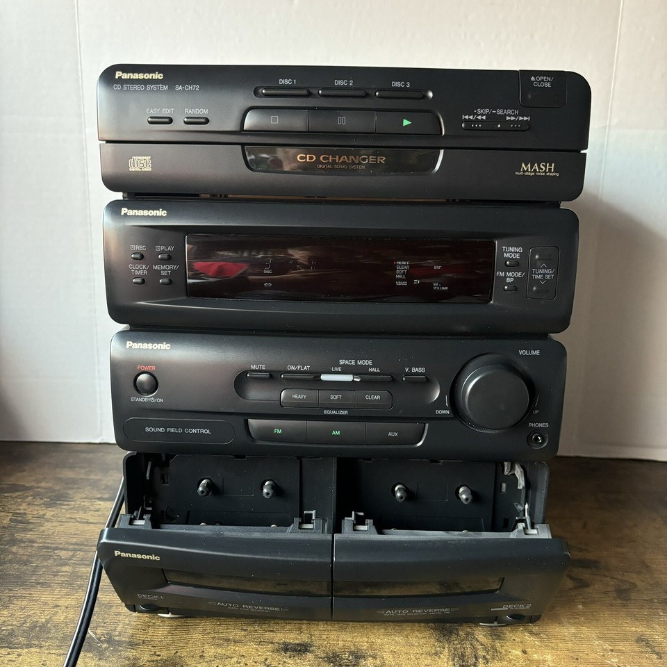 Chaîne Hi-Fi Panasonic SA-CH72 - 3 Changeurs CD, Double Cassette, AM/FM - Occasion Bon état
