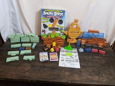 Angry Birds Mattel Lot of Replacement Pieces Wood Ice Eggs TNT Cards Death Star
