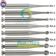 WAVE Dental Round Latch Carbide Bur RA 1 2 3 4 5 6 7 8 Midwest LA For Slow Speed