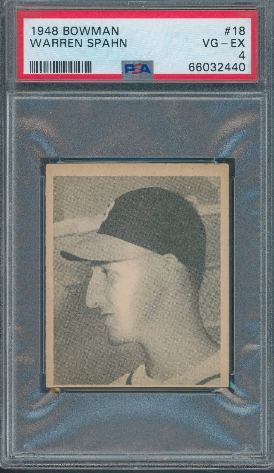 1948 Bowman #18 Warren Spahn PSA VG-EX 4 *2440