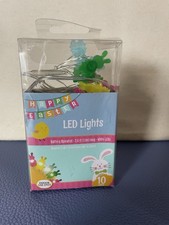 Happy Easter  3.6 Ft White LEDs Lights BUNNY