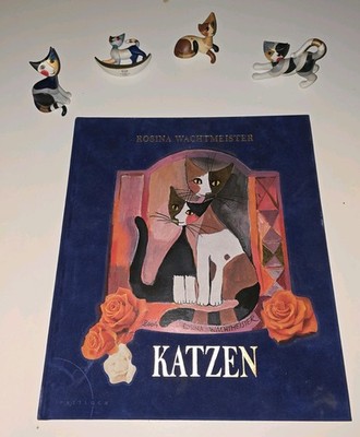 Rosina Wachtmeister Goebel Minikatzen Set (4 Stück) + Buch  Katzen  2004