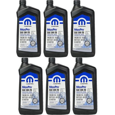 #ad Mopar 68518202 AA MaxPro Syn Blend 5W 20 SAE Motor Oil for Jeep Dodge 6 Quarts $54.99