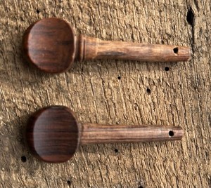 2 Ukulele 2 1/4 in. Wooden Pegs Rosewood? With Dot Inlays Parts