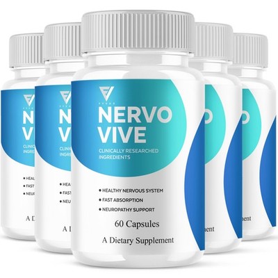 (5 Pack) Nervo Vive Health Support, NervoVive Advanced Formula (300 Capsules)